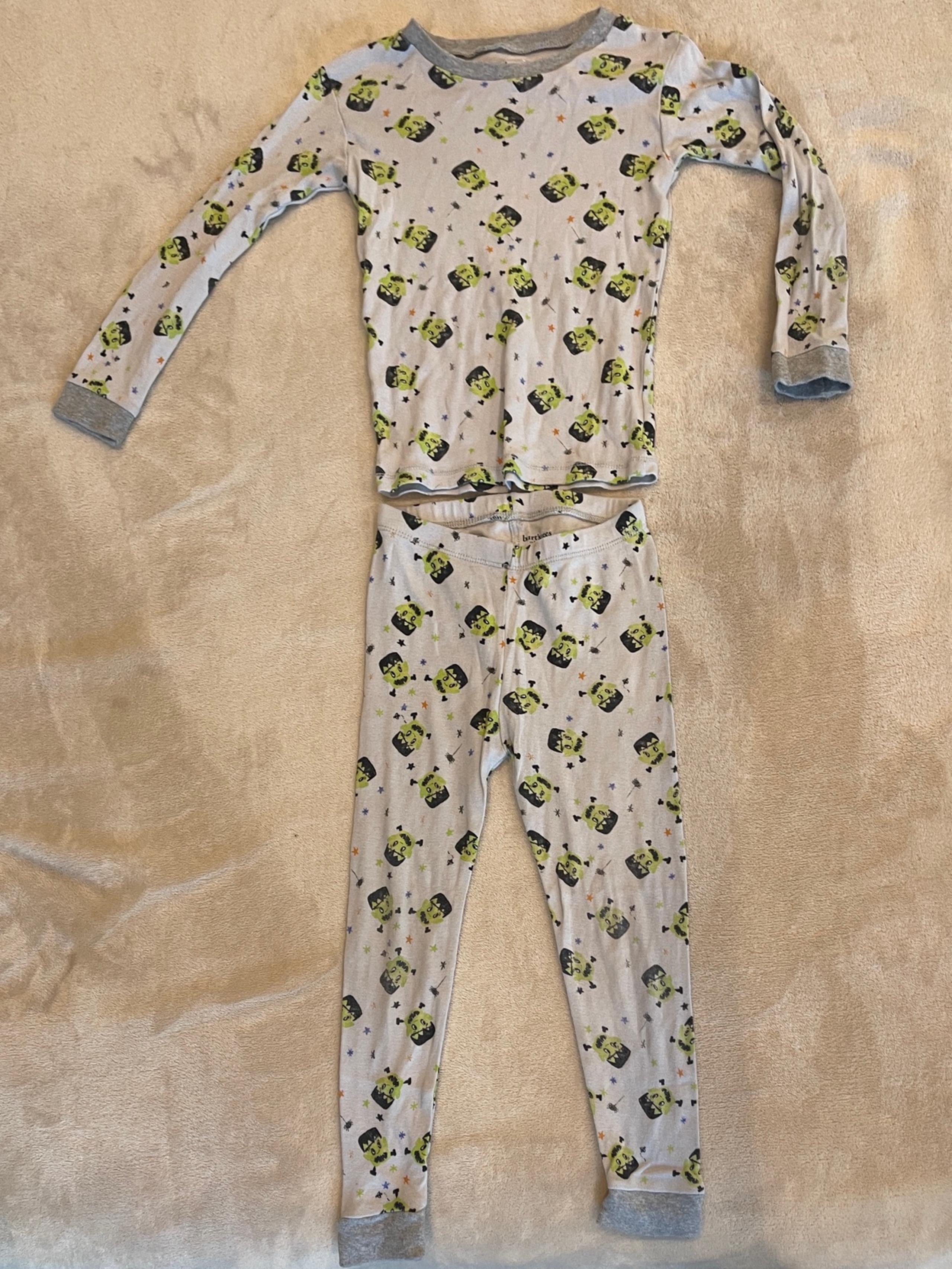 burts bees baby Halloween Frankenstein pjs Size 4T