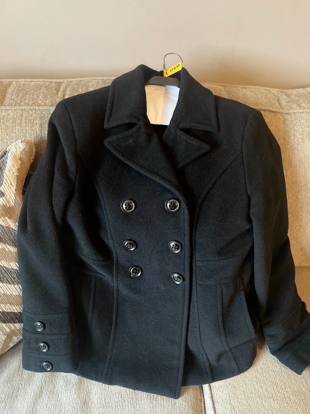 St. John’s Bay Wool Blend Pea Coat Sz Large