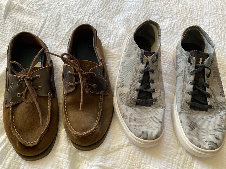 Men's Sperry top siders & Under Armour - M7