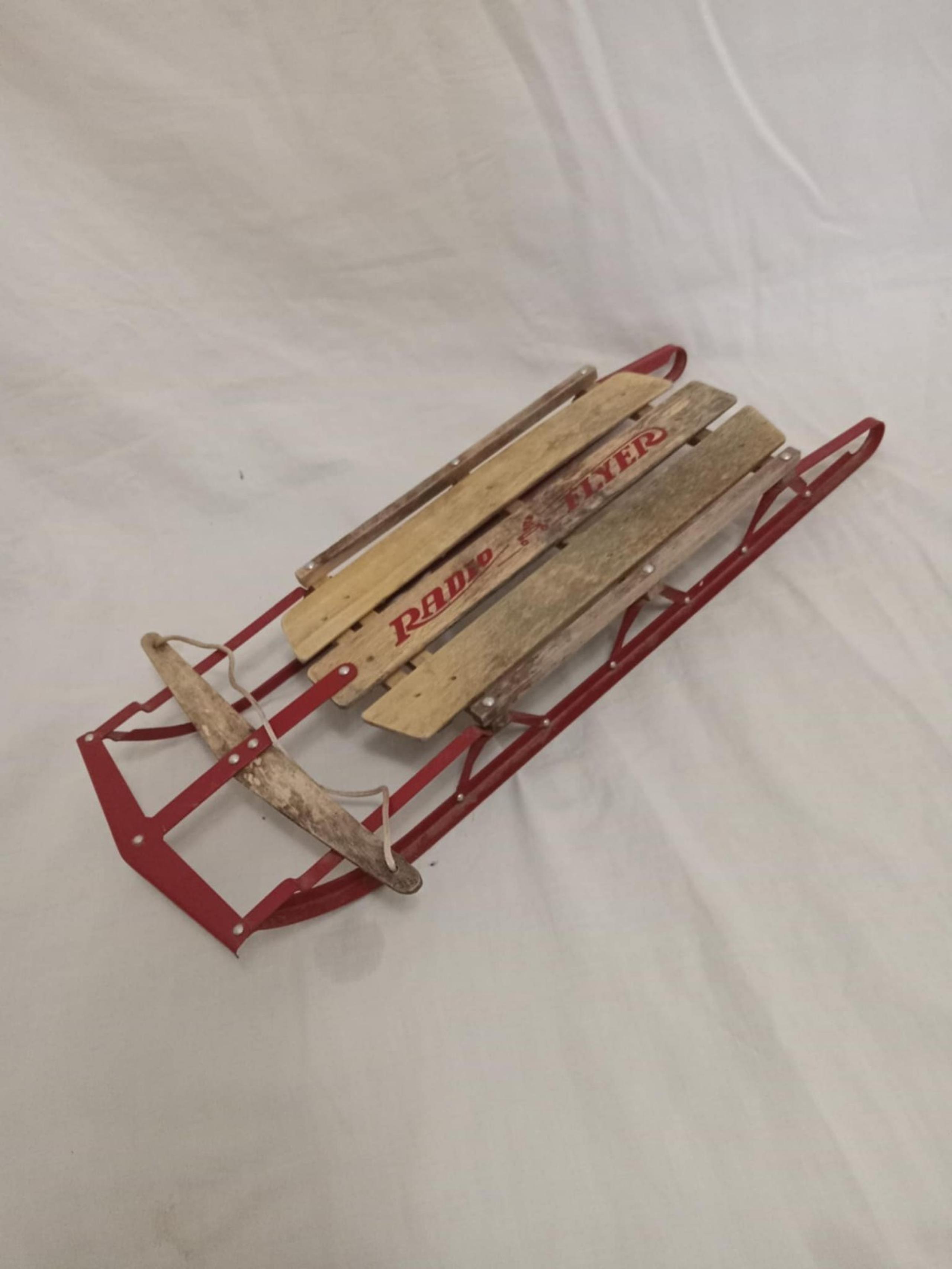 Radio Flyer - Collectible Mini Wood Sled Model No. 551 - Authentic Miniature