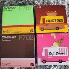 Lot of 4 Candylab Toy Cars Vehicles soft serve,donuts,Tacos, Frank's dogs 3