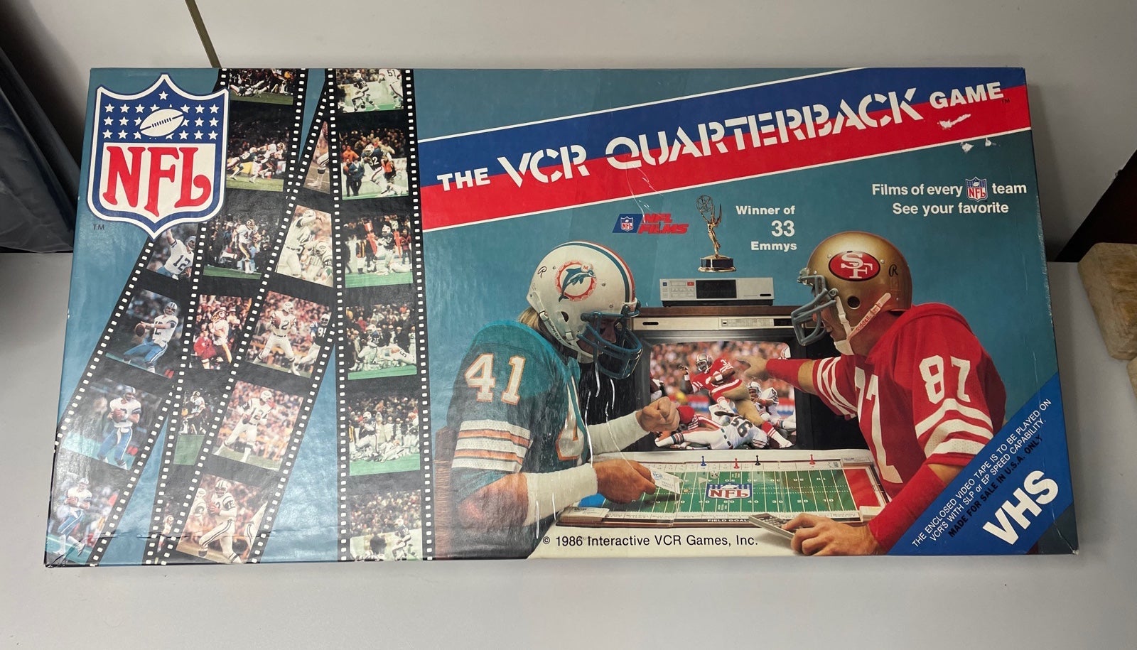 Vintage NFL The VCR Quarterback interactive board Game 1986
