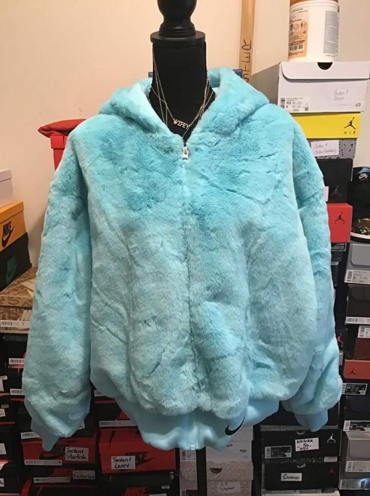 Nike faux fur jacket