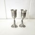 Elephant-Themed Pewter Wine Goblets Pair
