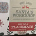 Benson Mills Set of 4 Cork Placemats Christmas Nutcracker Candy Cane Holly New