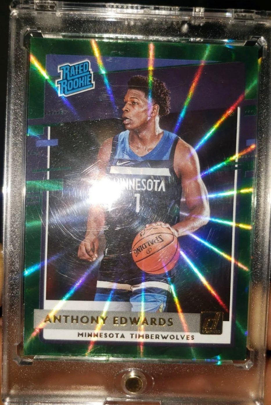 Anthony Edwards Rated Rookie GREEN LASER