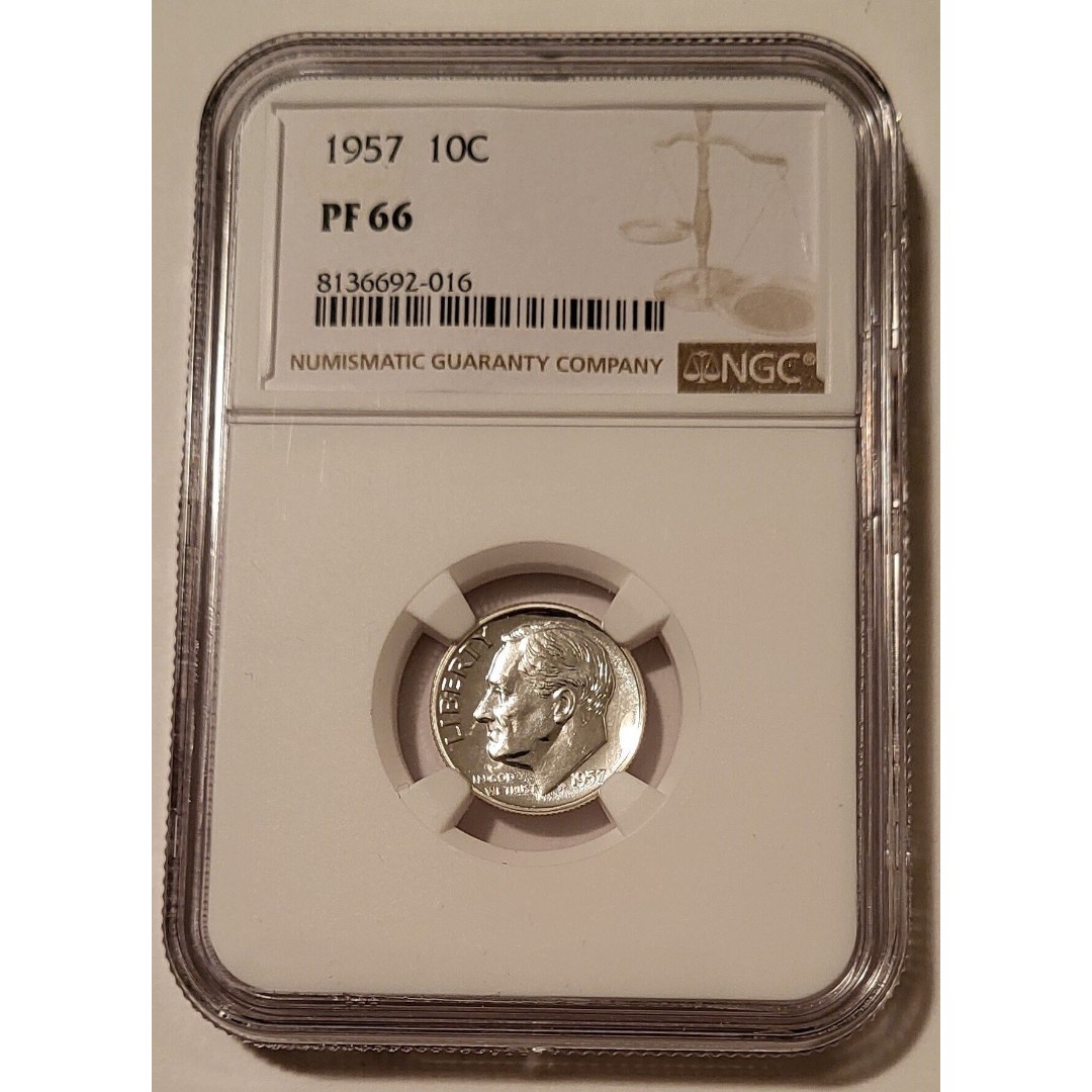 1957 Roosevelt Dime Proof PF66 NGC