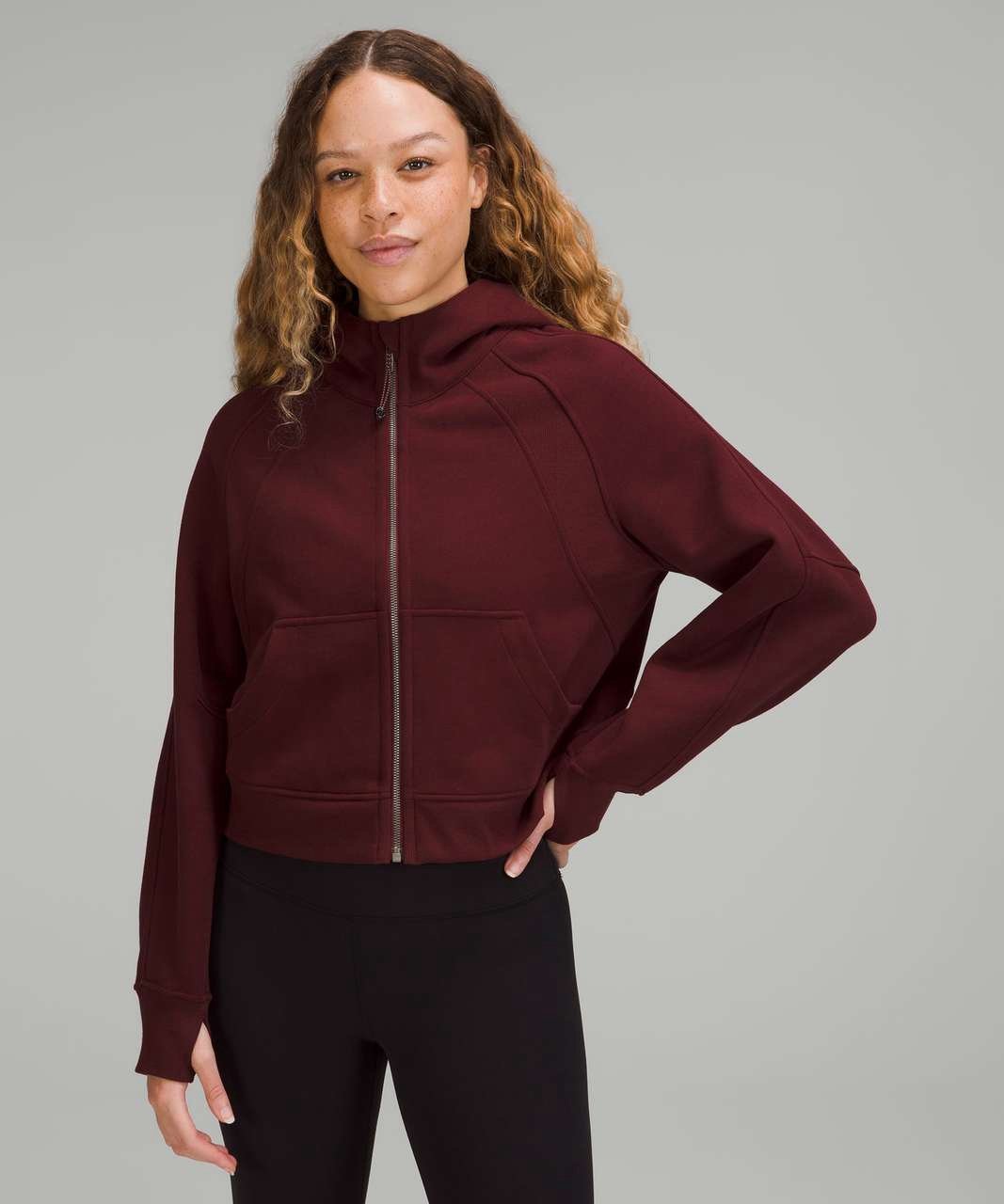 NWT Lululemon Oversized Full Zip Scuba in Red Merlot XS/S