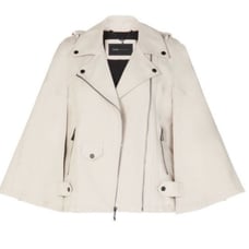 BCBGMaxAzria Dominique Khaki Utility Cape Jacket Large