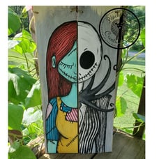 Jack & Sally Nightmare before Christmas Original Painting /2 piece set