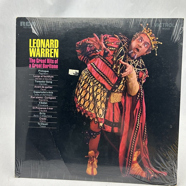 Leonard Warren The Great Hits of a Great Baritone RCA - VIC 1595 Sealed