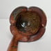 Hand Thrown Pottery Ladle Brown Blue Glaze Rustic Farmhouse Spoon Serveware vtg