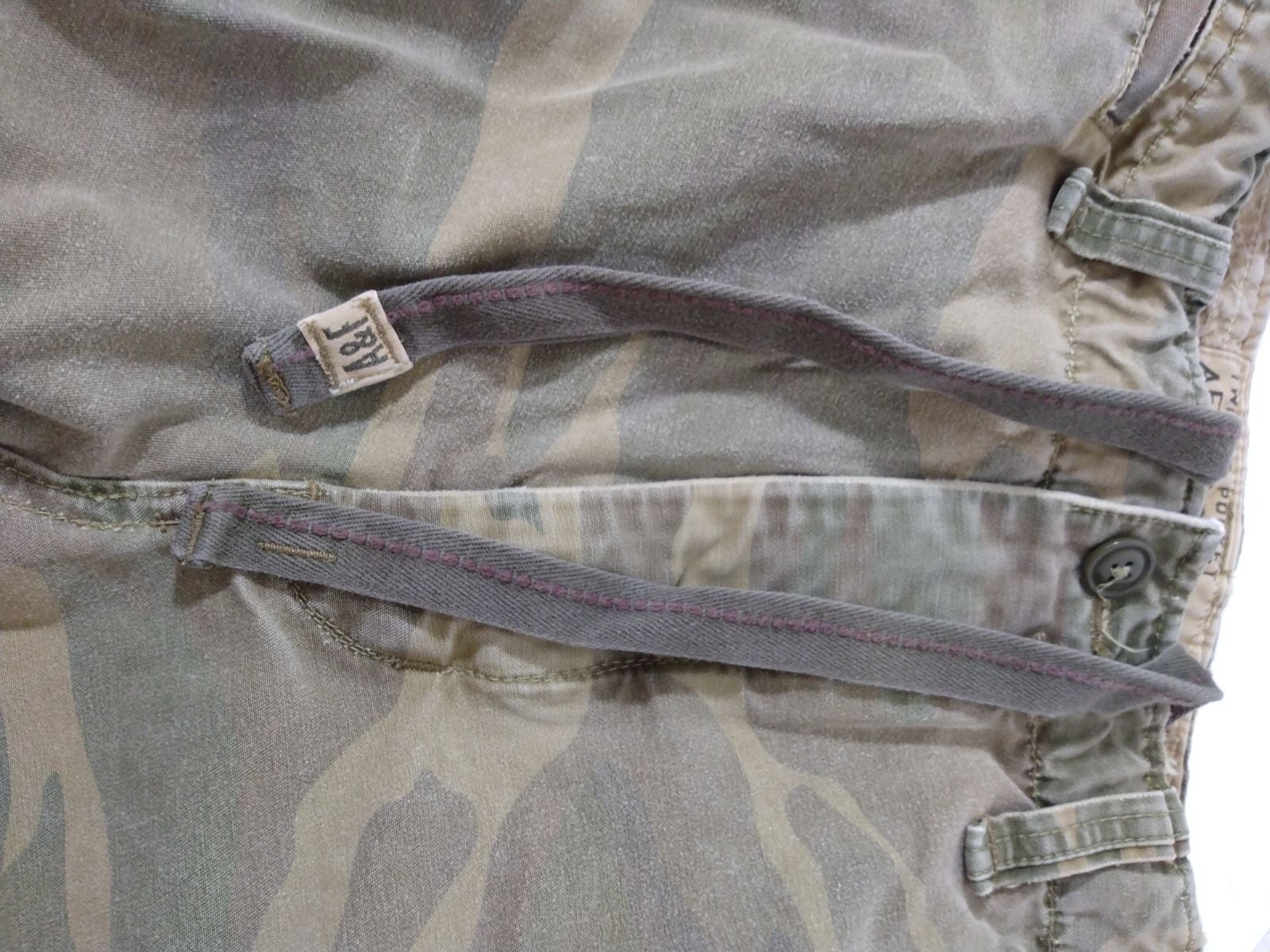 Abercrombie & Fitch Twill 7 Pocket shops Heavy Military Camo Cargo Shorts sz 34