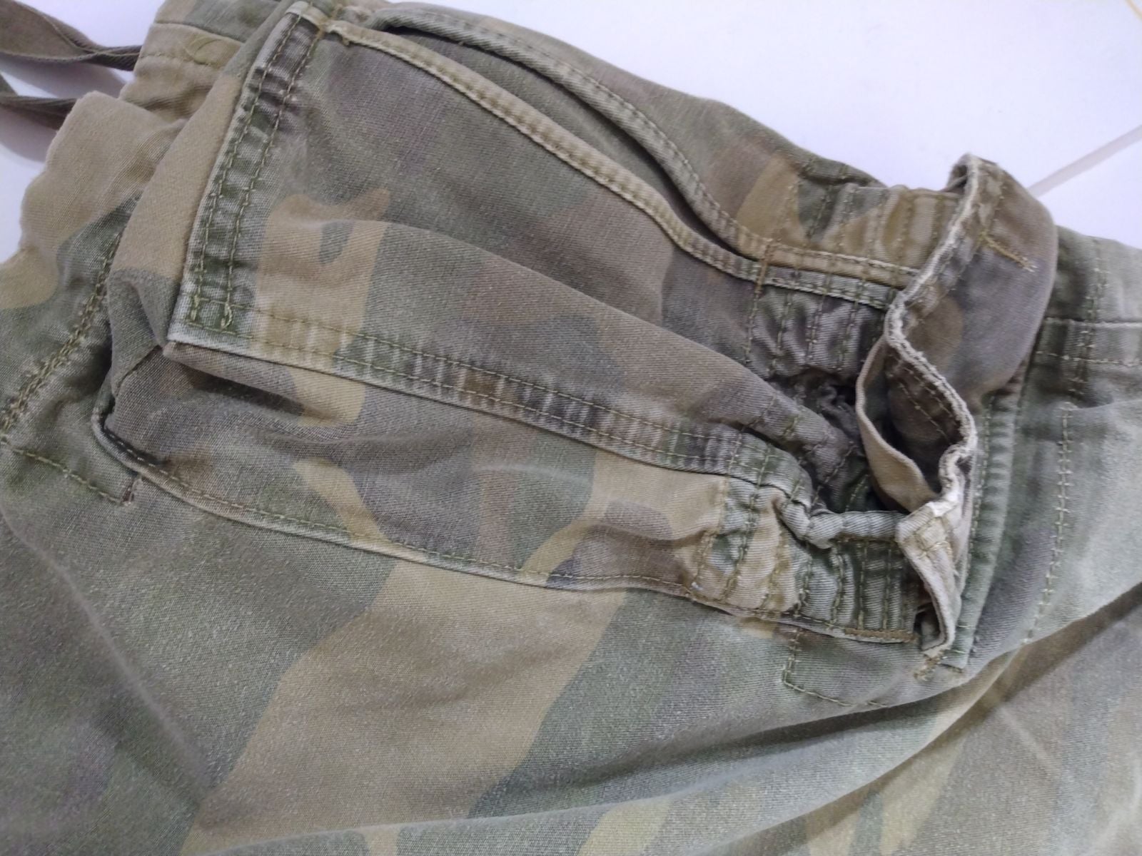 Abercrombie & Fitch Twill 7 Pocket shops Heavy Military Camo Cargo Shorts sz 34