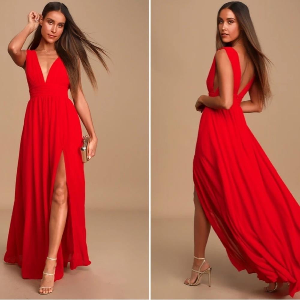LULUS Prom Wedding Bridesmaid Flowy Romantic Heavenly Hues Maxi Dress NWOT