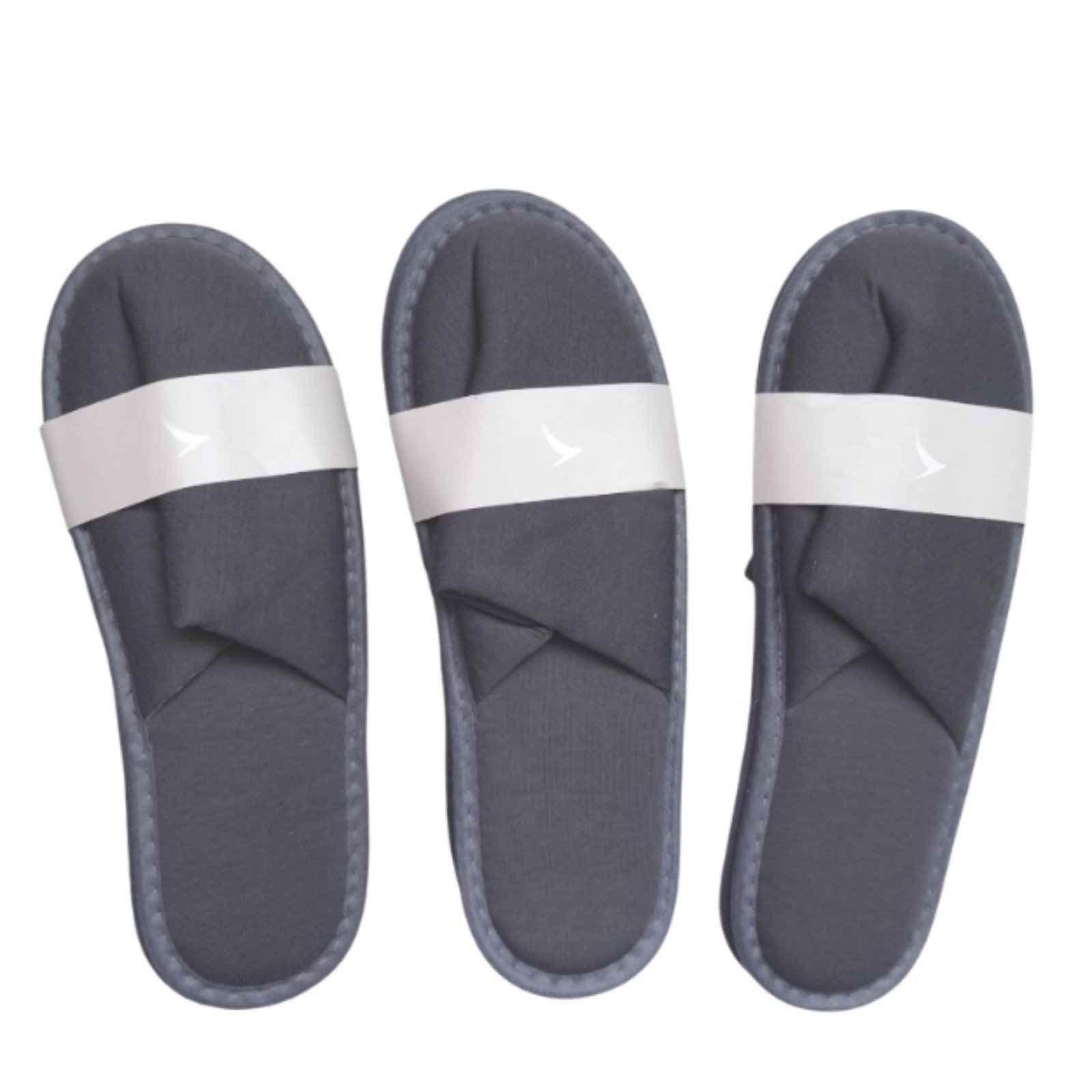 Unisex Travel Lightweight Slippers Bundle Set of 3 Gray