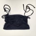 L*Space Kim Bikini Top in Black Strapless Tube Size Small NWT