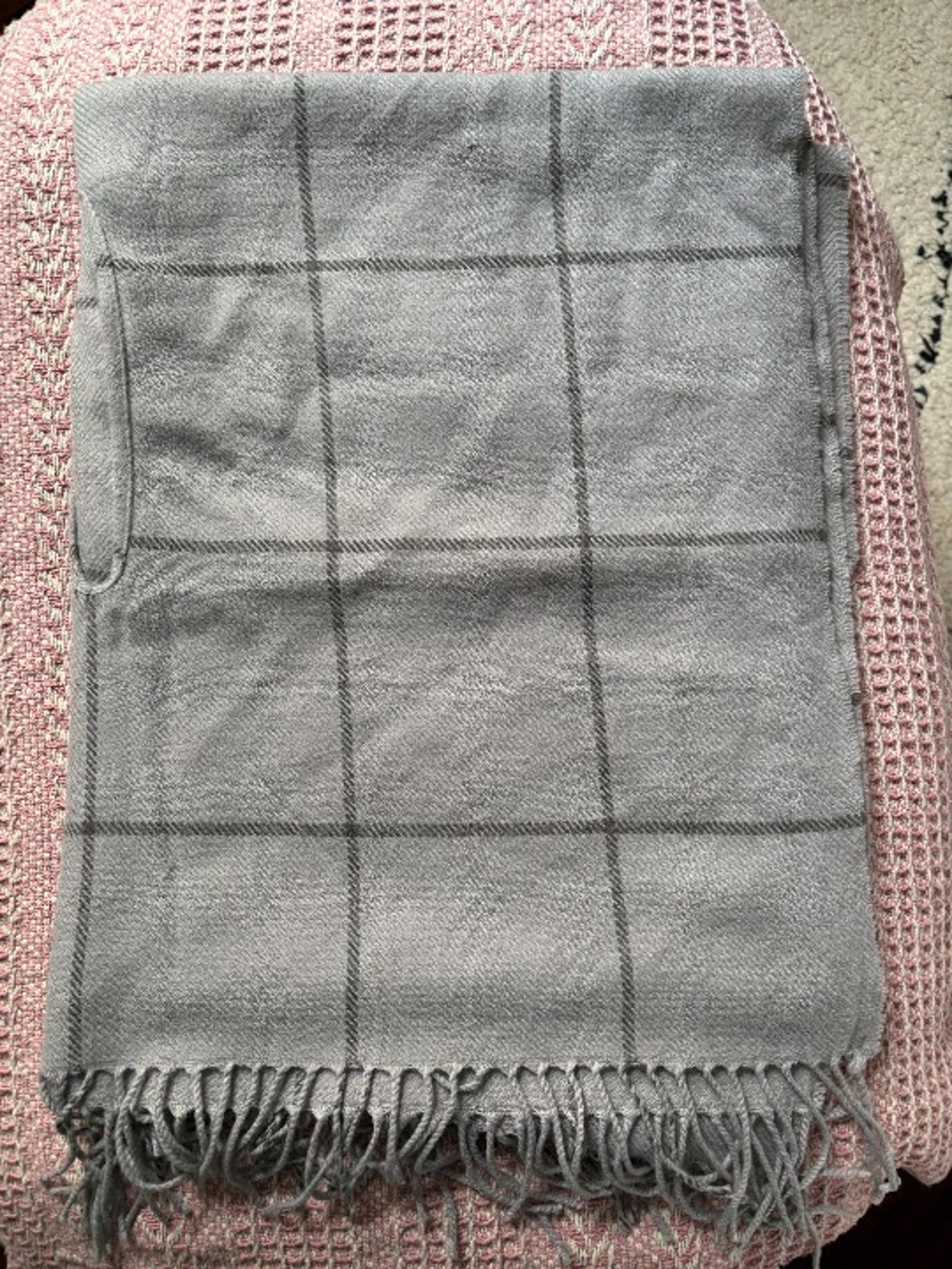 Madewell windowpane check acrylic scarf/cape