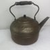 Vintage Solid Copper Tea Kettle Whistle Large Pot Wood Handle