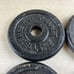Weider Barbell ~ 3 LB.~ 1.4 KG Weight Plates 1 Hole ~ Set of 4 ~ 12lbs Total