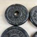 Weider Barbell ~ 3 LB.~ 1.4 KG Weight Plates 1 Hole ~ Set of 4 ~ 12lbs Total