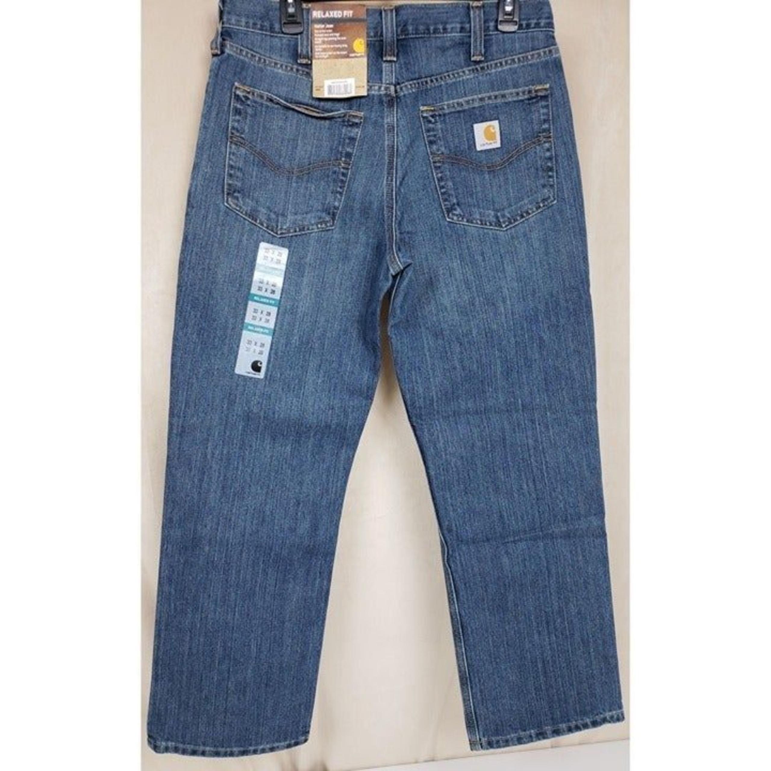 Carhartt Men's 33x28 Holter Jean Relaxed Fit Frontier Blue Denim 101483 980