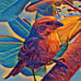 Bird on a leaf.