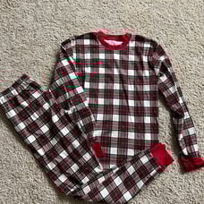 pottery barn pajama set Stewart Plaid