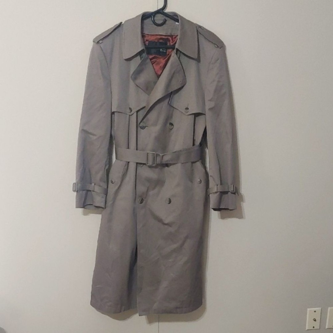 VTG Stratojac Beige Insulated Trench Coat Men's Size 42