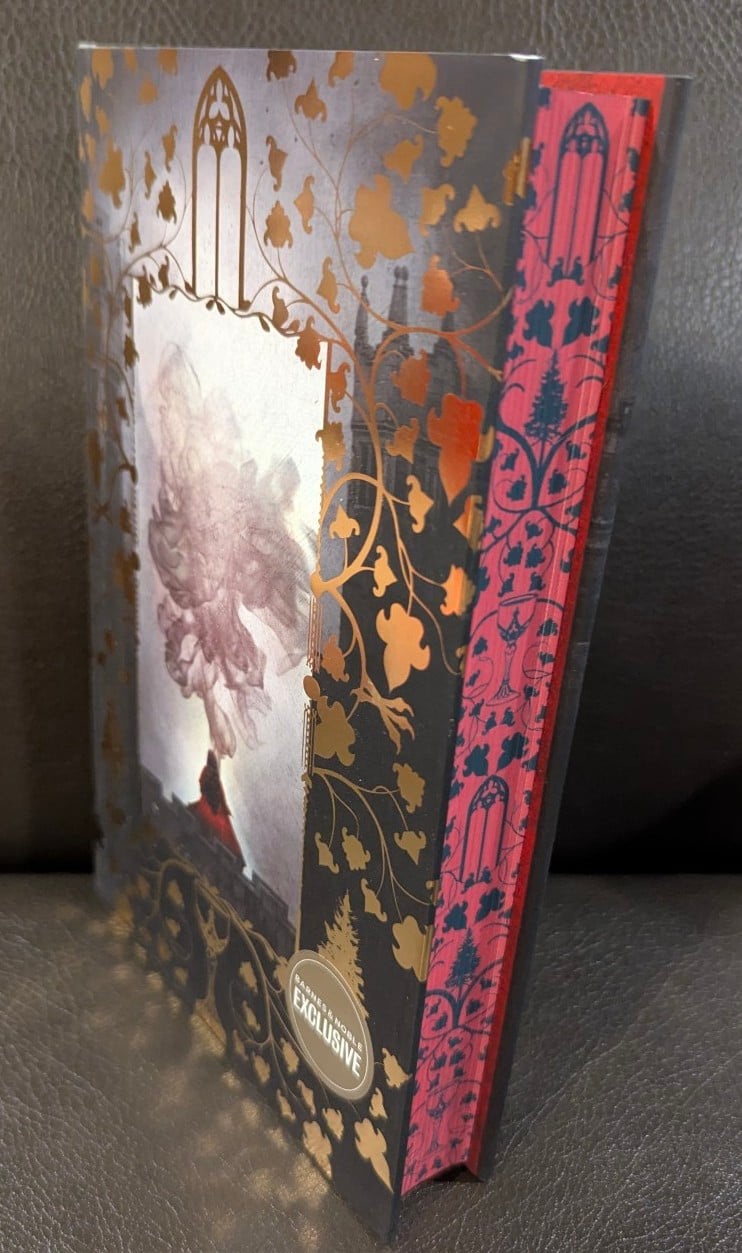 Barnes & Noble One Dark Window Digital Edges Embossed Endpapers