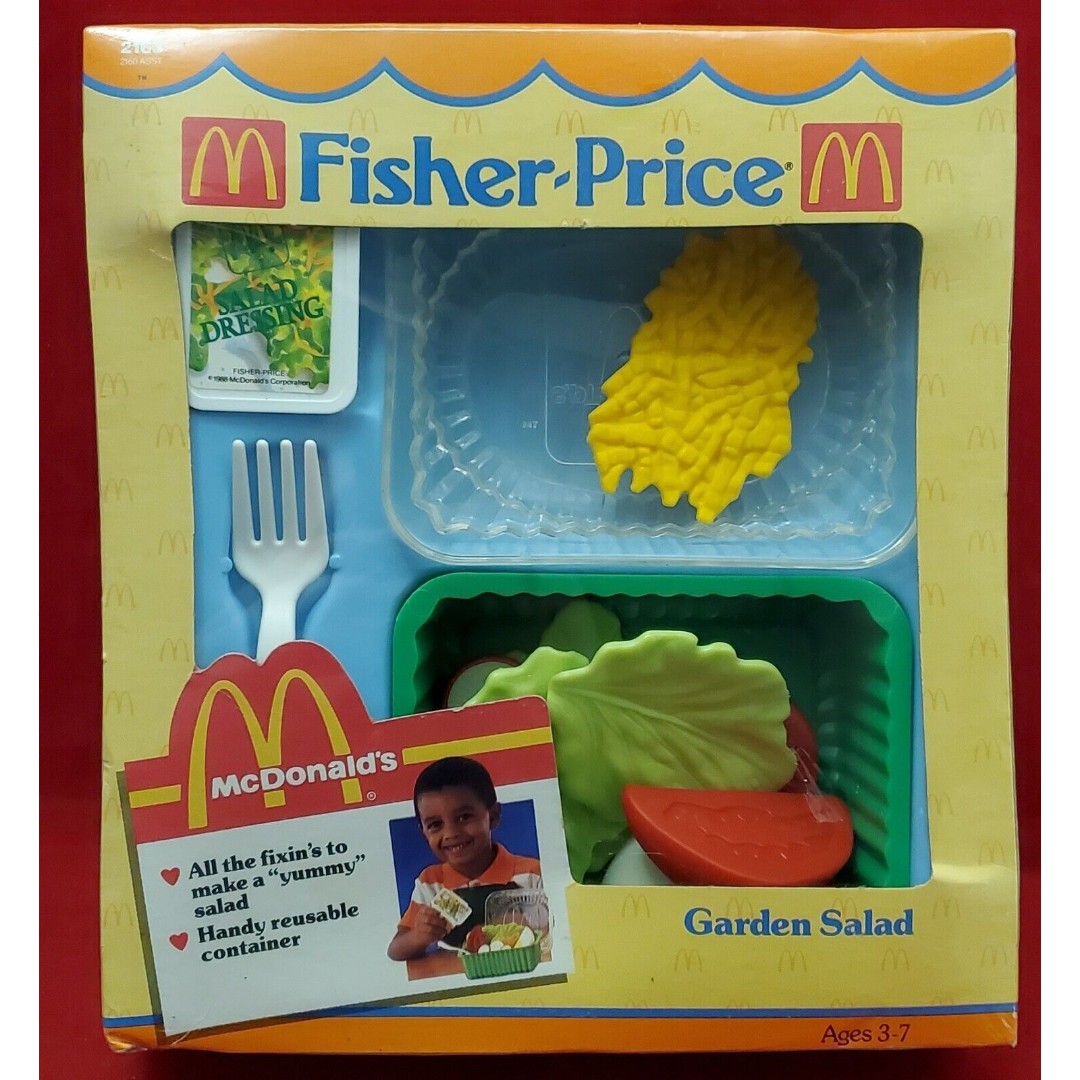Vintage Fisher Price McDonalds Fun with Food Garden Salad COMPLETE New in Box