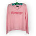 NEW S/M Wooden Ships CHAMPAGNE Sweater Pink Lightweight VNeck FREE SHIPPING