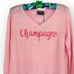 NEW S/M Wooden Ships CHAMPAGNE Sweater Pink Lightweight VNeck FREE SHIPPING