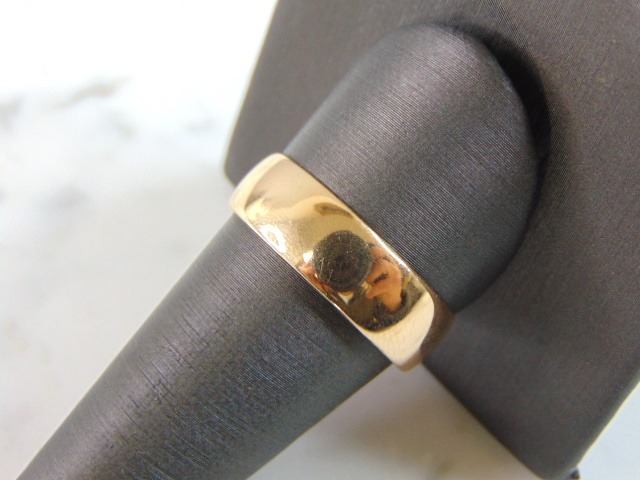 Mens 14K Yellow Gold Band Wedding Ring 5.1g E2358