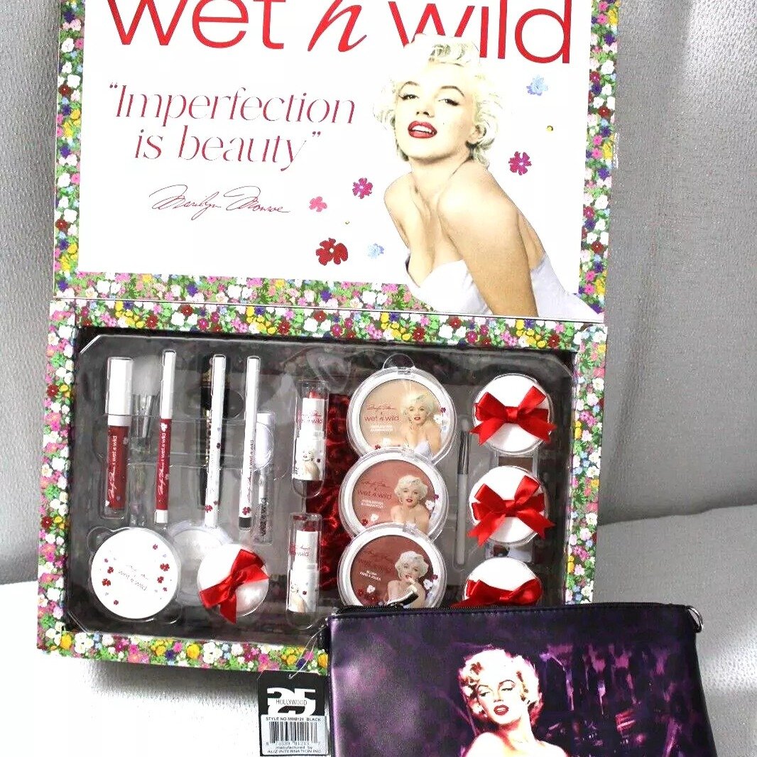 NWT-Limited Edition- Wet N Wild Marilyn Monroe Collection set & Make-Up Bag