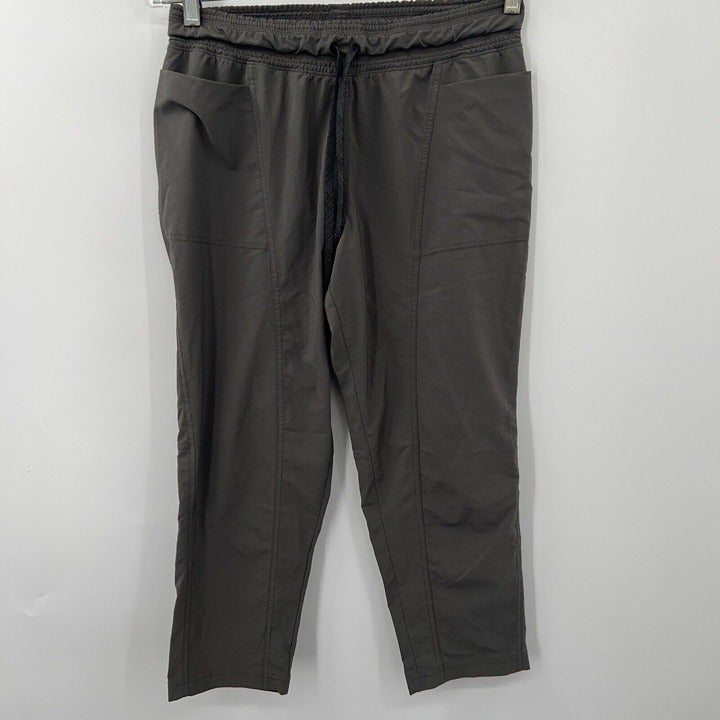 PrAna Women's Small Gray Drawstring Pull On Outdoor Hiking Capri Pants