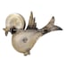 Sterling Silver Song Bird Brooch Mexico Purple Eye 12g Pin Vintage Taxco Jewelry