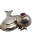 Sterling Silver Song Bird Brooch Mexico Purple Eye 12g Pin Vintage Taxco Jewelry