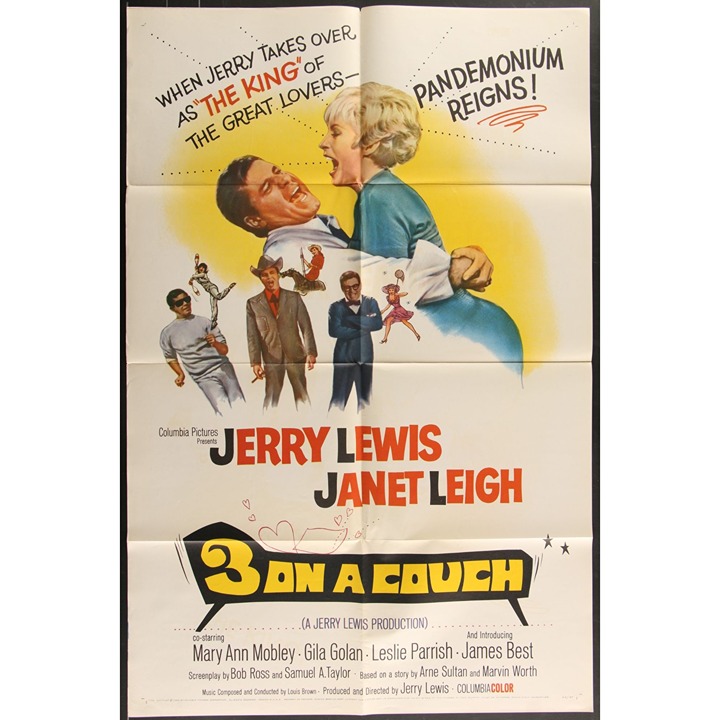 Three on a Couch (1966) Original Movie Poster 27x41