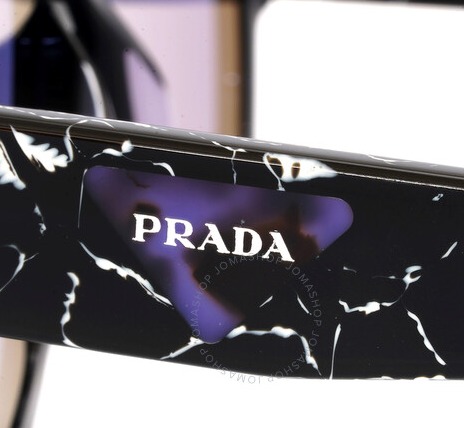 PRADAViolet Mirror Internal Silver Browline Men's Sunglasses