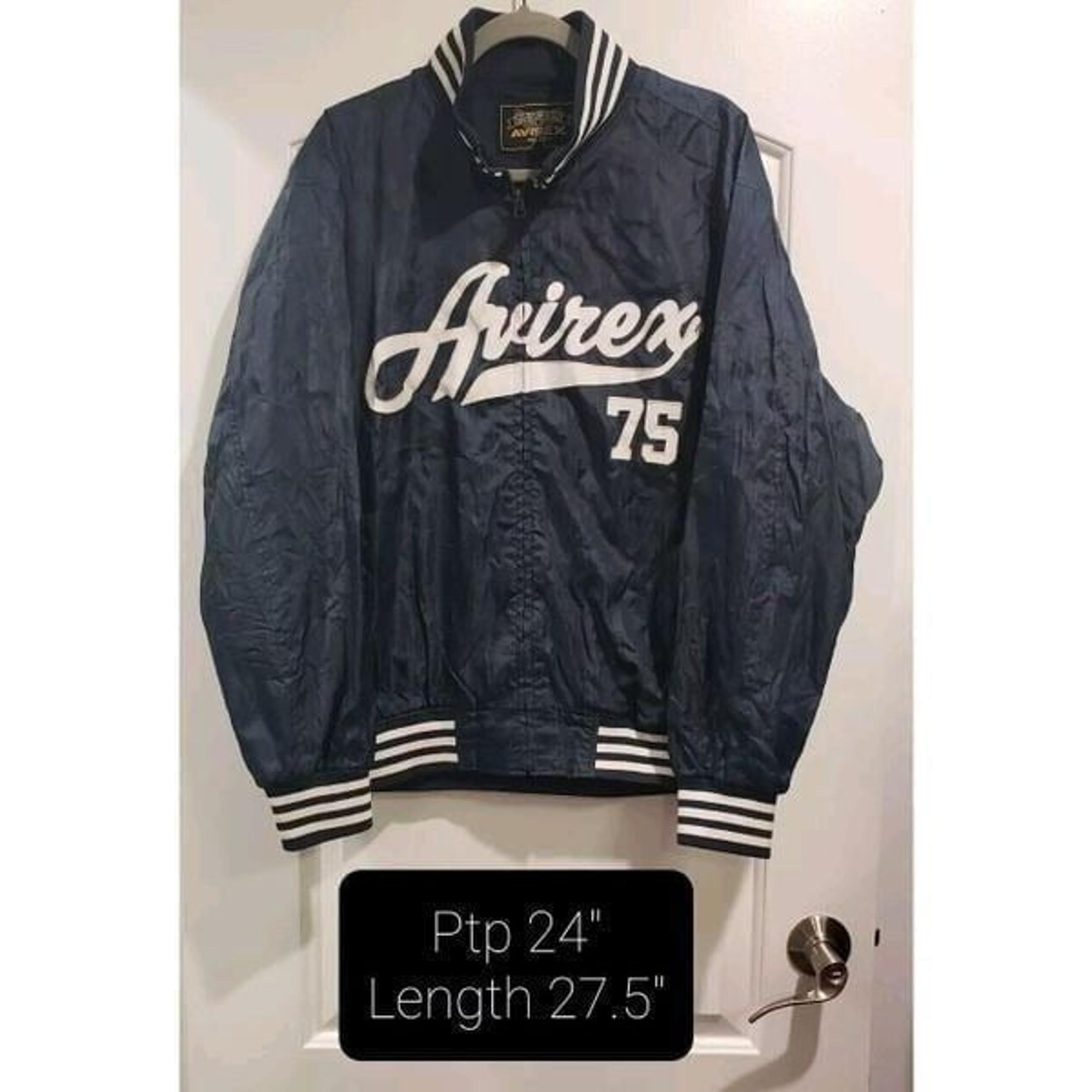 SUPER RARE! Vintage Varsity Baseball Jacket Mens Large Polyester - Avirex