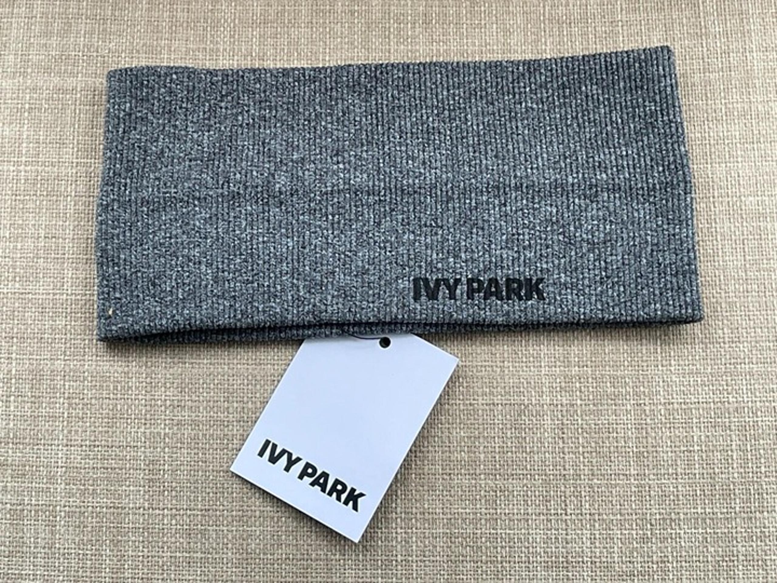 Ivy Parker By Beyonce Women Headband Gray Sport Ribbed Wide Head Band