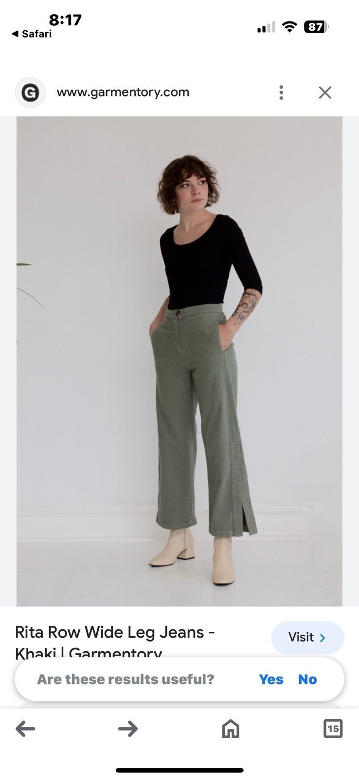 Rita Row Wide Leg Split Hem Jeans Pants Size 34 Anthropologie