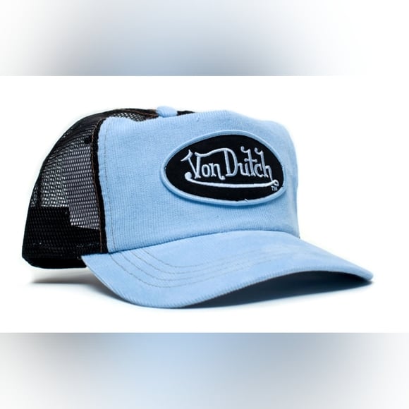 Von Dutch Originals Retro Y2K Corduroy Vintage (2005) Truckers Hat Cap Fashion
