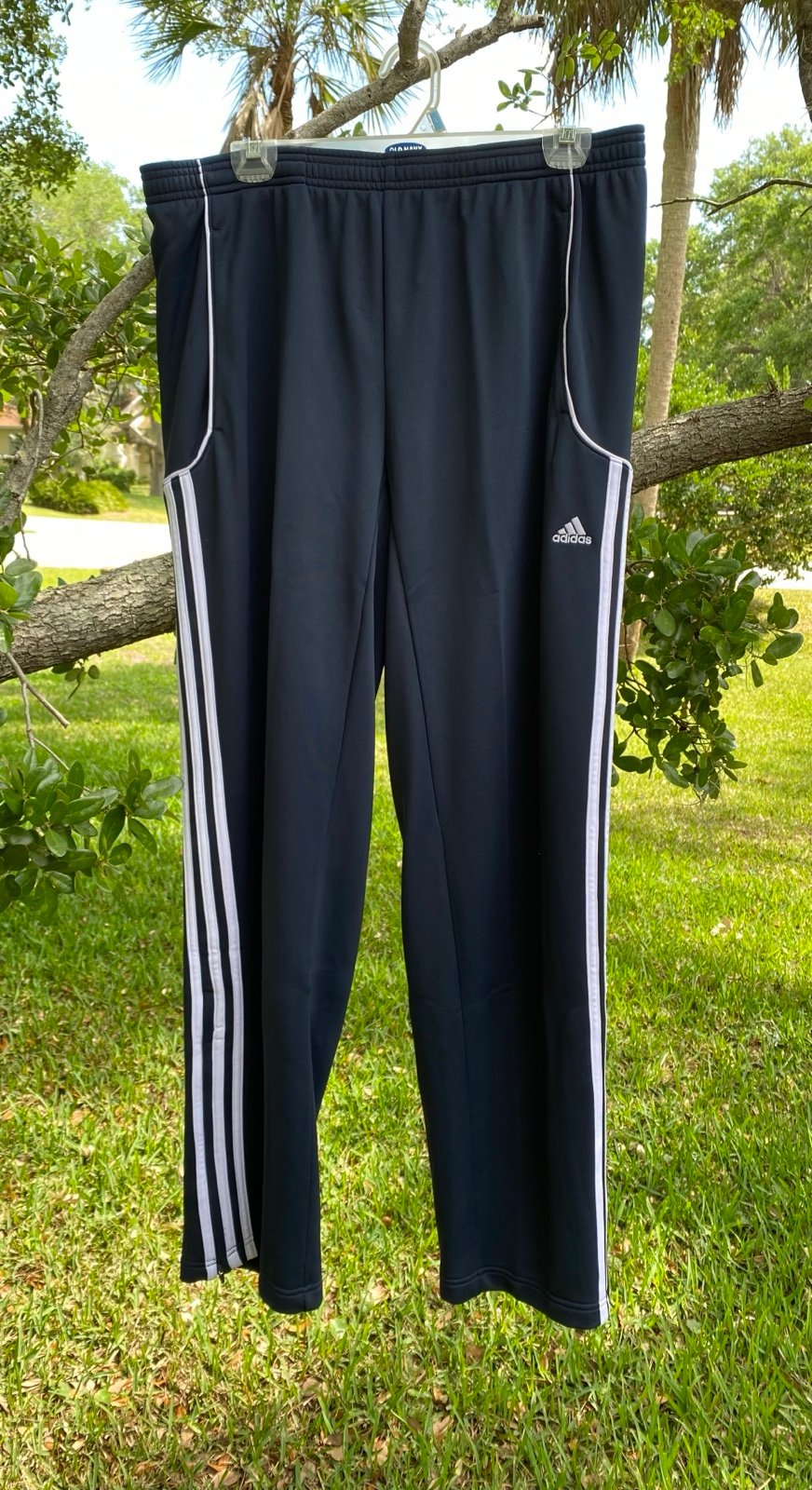 ADIDAS Men's Track Joggers Navy Size L