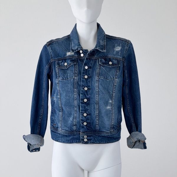 BLANK NYC Anthropologie Women’s Size M Jean Distressed Denim Jacket