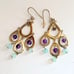 Banana Republic Sterling Silver Vermeil Amethyst Gemstone Chandelier Earrings