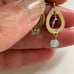 Banana Republic Sterling Silver Vermeil Amethyst Gemstone Chandelier Earrings