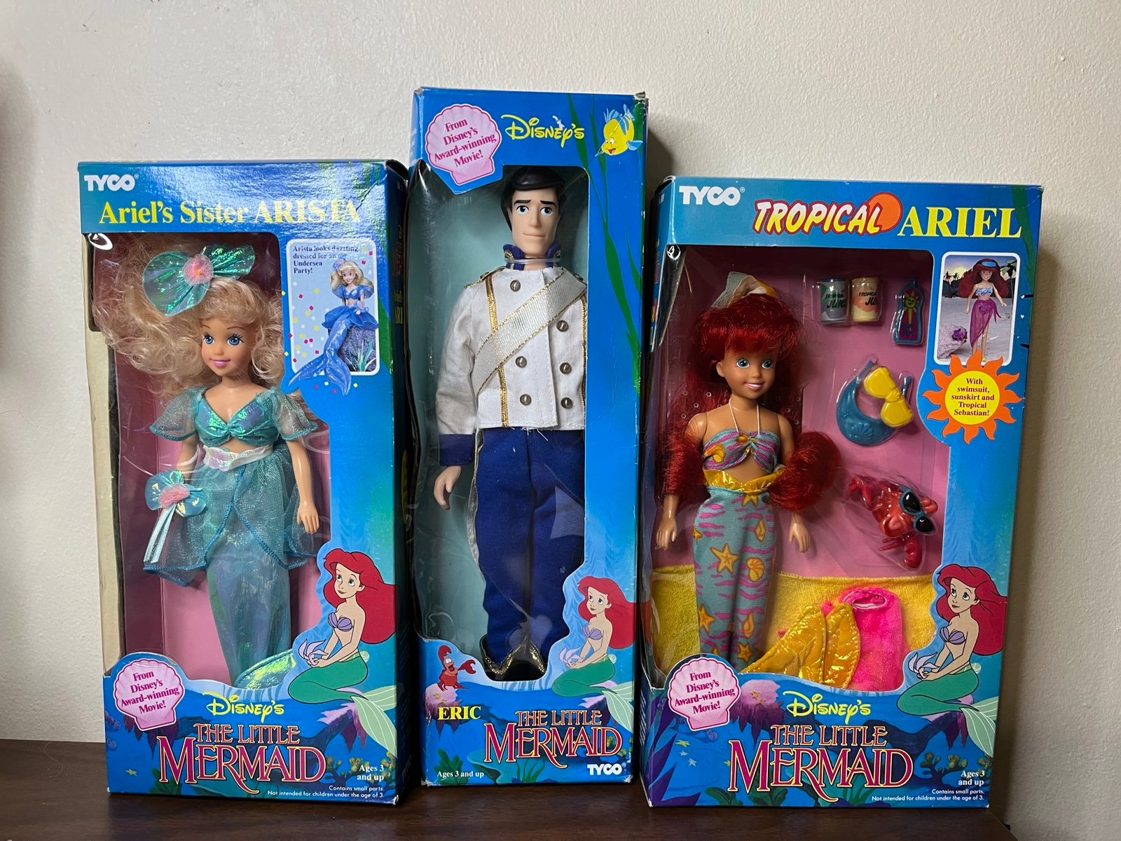 New Box 1990s Tropical Ariel Movie Eric Arista Tyco Dolls Disney Little Mermaid