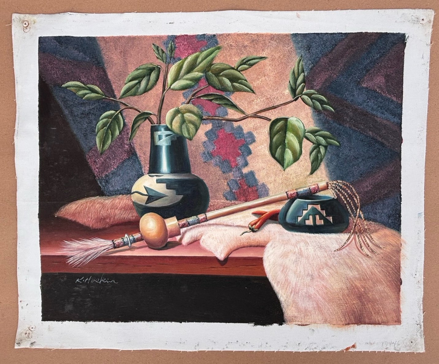 Southwest Still Life- Vtg Original Hand Painted & Signed 16x20 Canvas 1970-80’s
